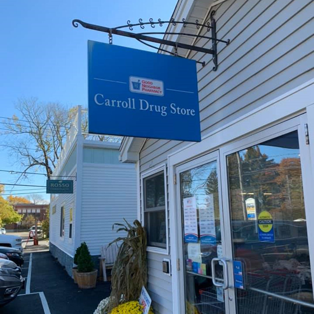 The exterior of Carroll Drug Store