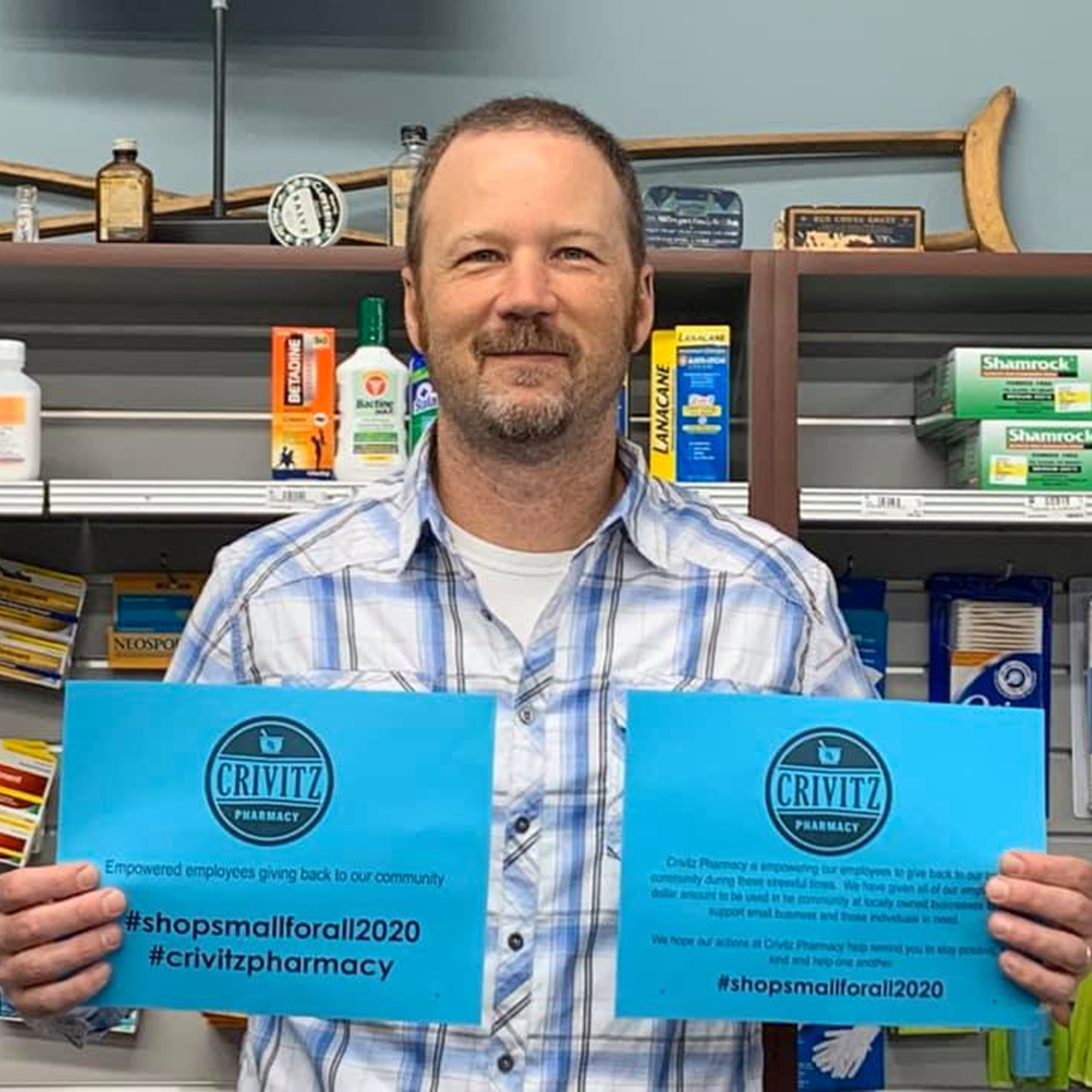 Crivitz Pharmacy supporting their community by shopping at local small businesses