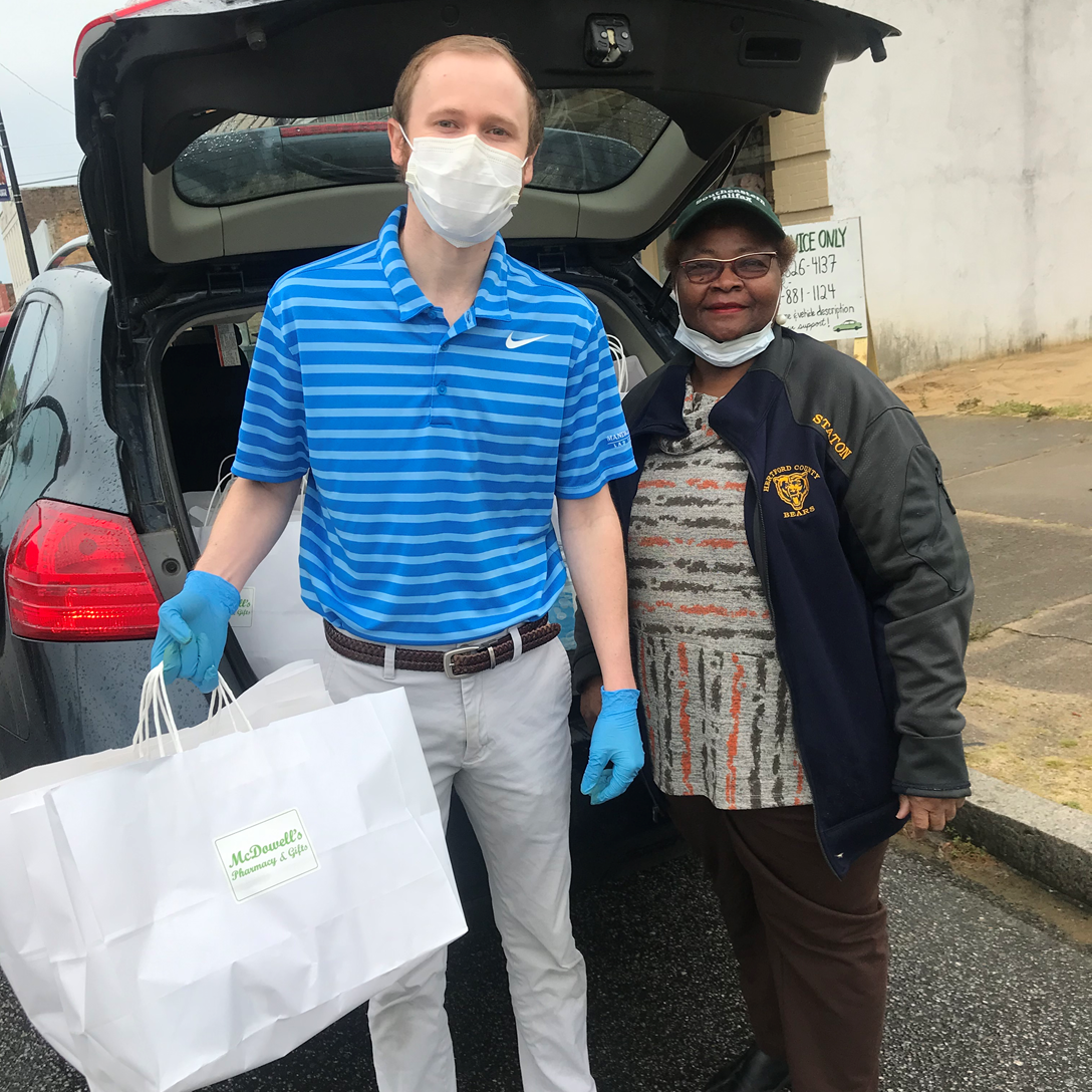 McDowell's Pharmacy delivering donations to their community